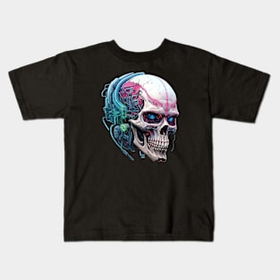 Cyberpunk Skull Fusion Kids T-Shirt